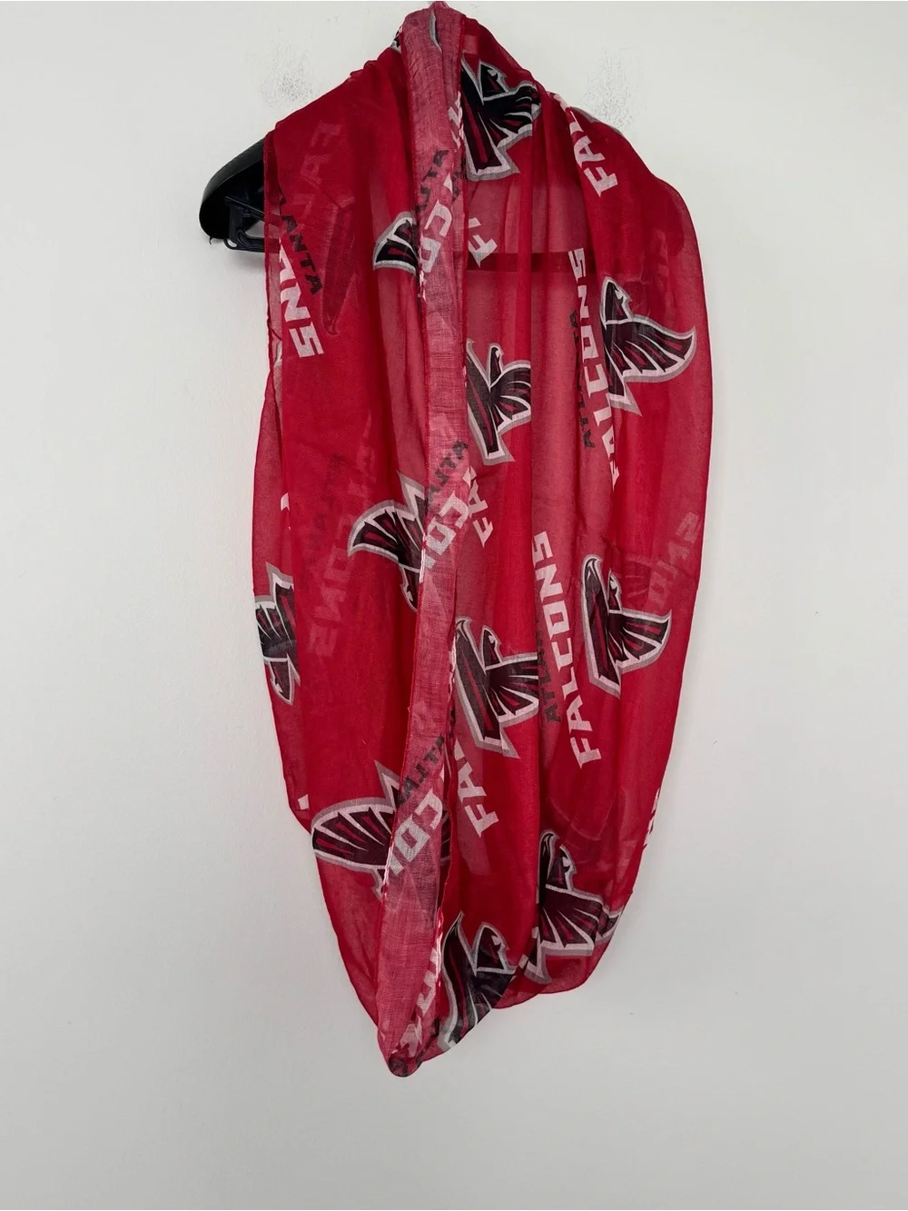 Atlanta Falcons Infinity Scarf Little Earth Red Sheer Lightweight Game Day NFL